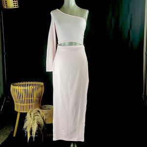 Pink Two piece skirt set